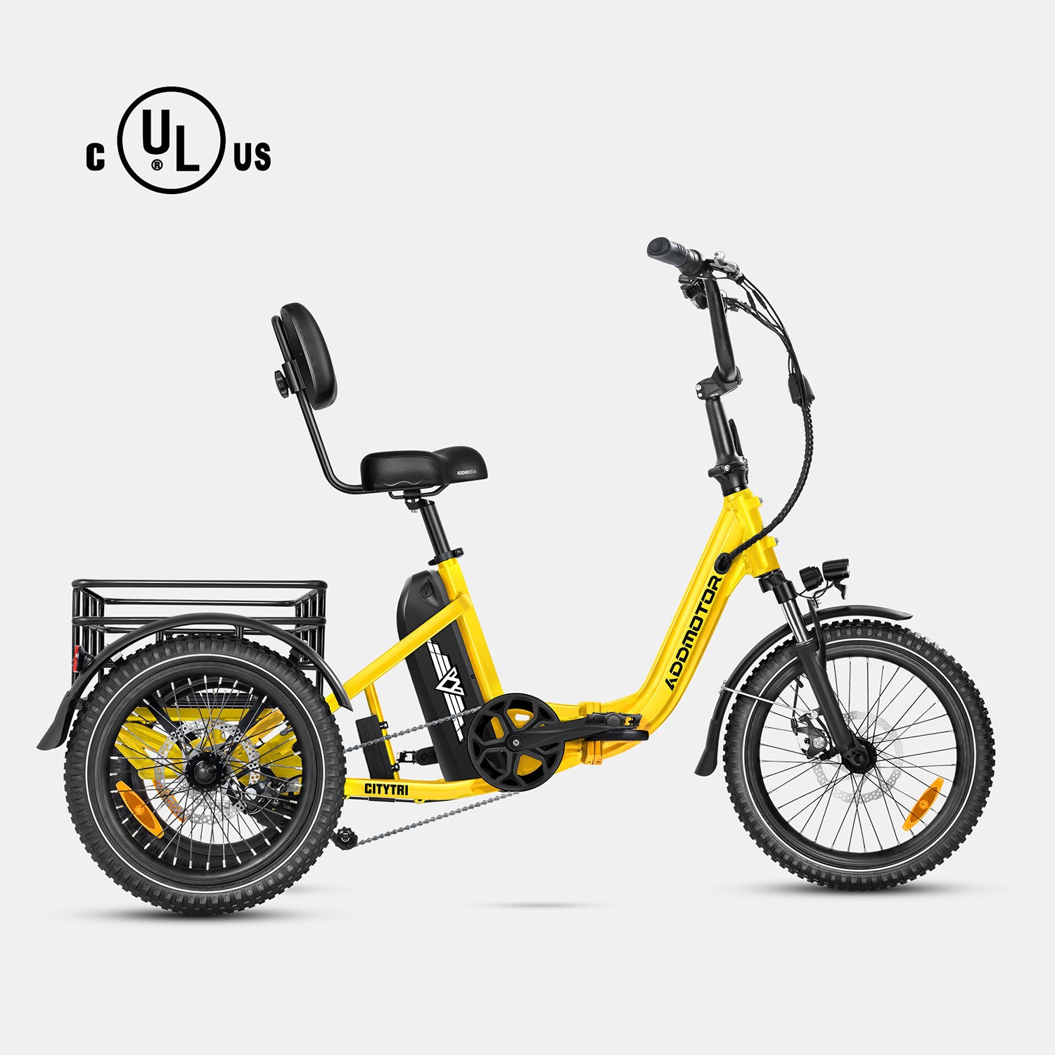 Citytri e-310 folding electric trike - yellow