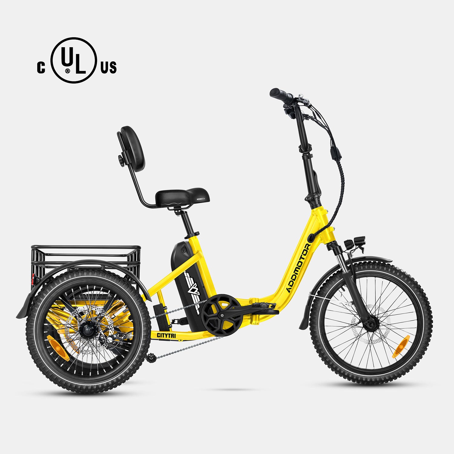 Citytri e-310 plus folding electric trike - yellow