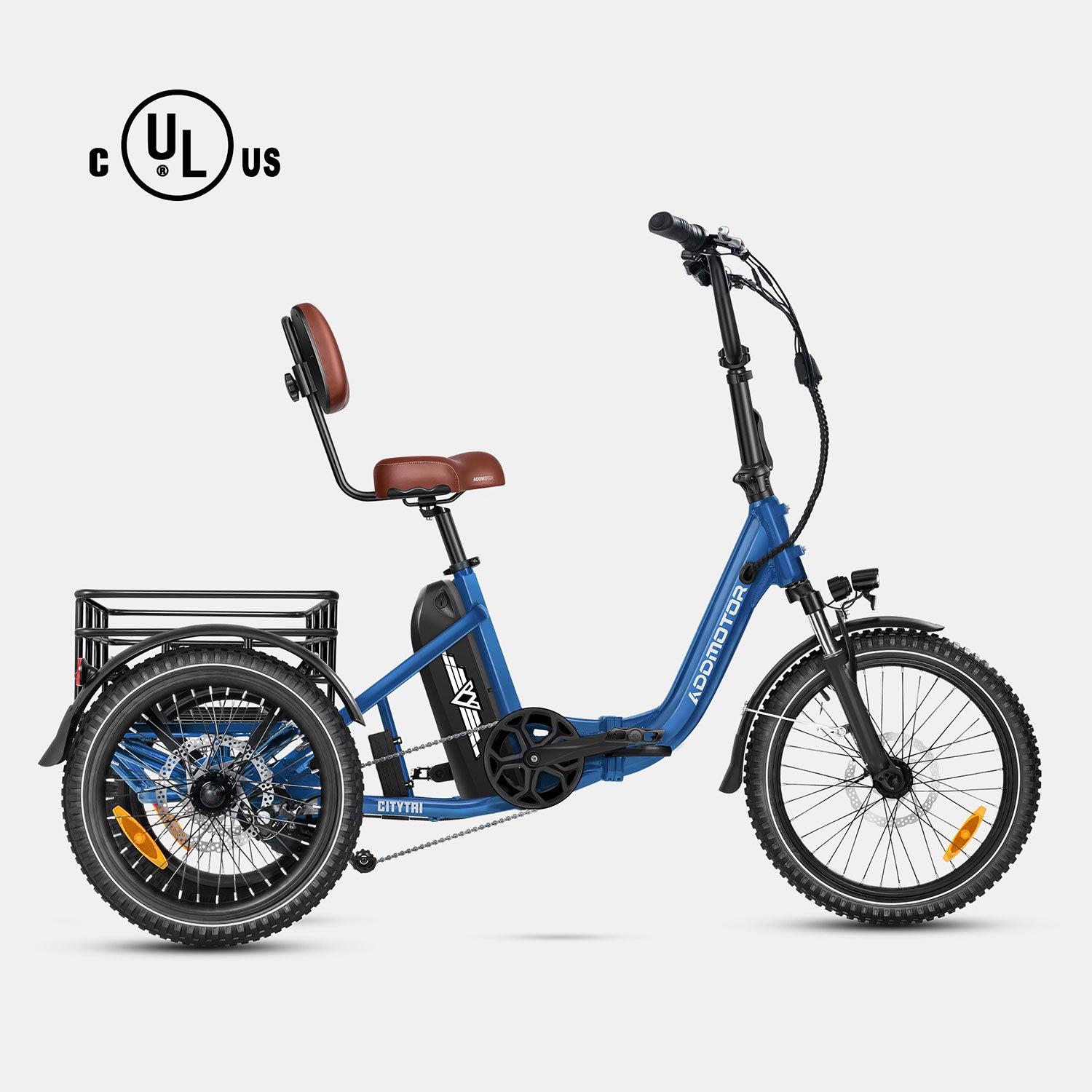 Citytri e-310 plus folding electric trike - blue