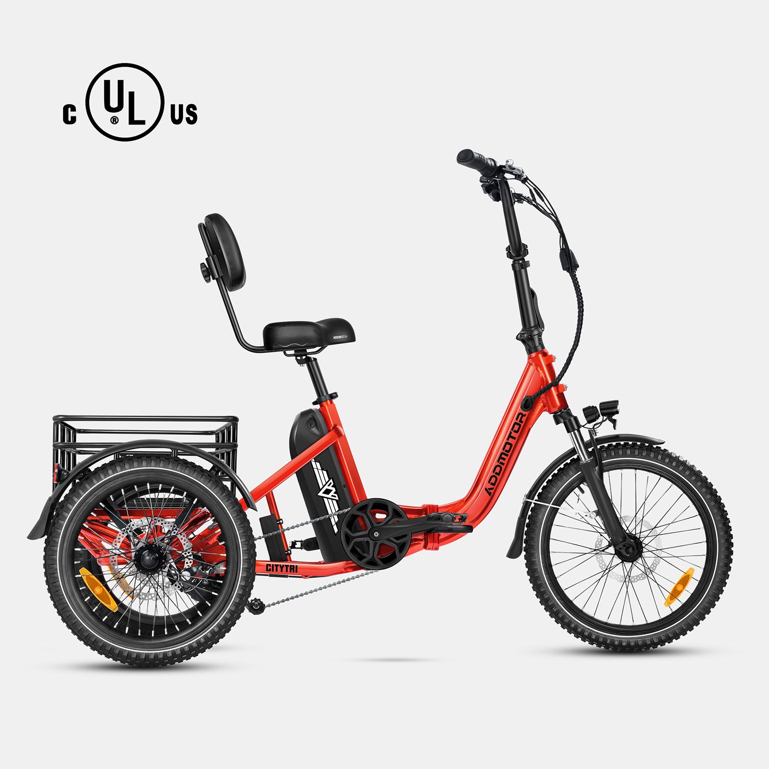 Citytri e-310 plus folding electric trike - red