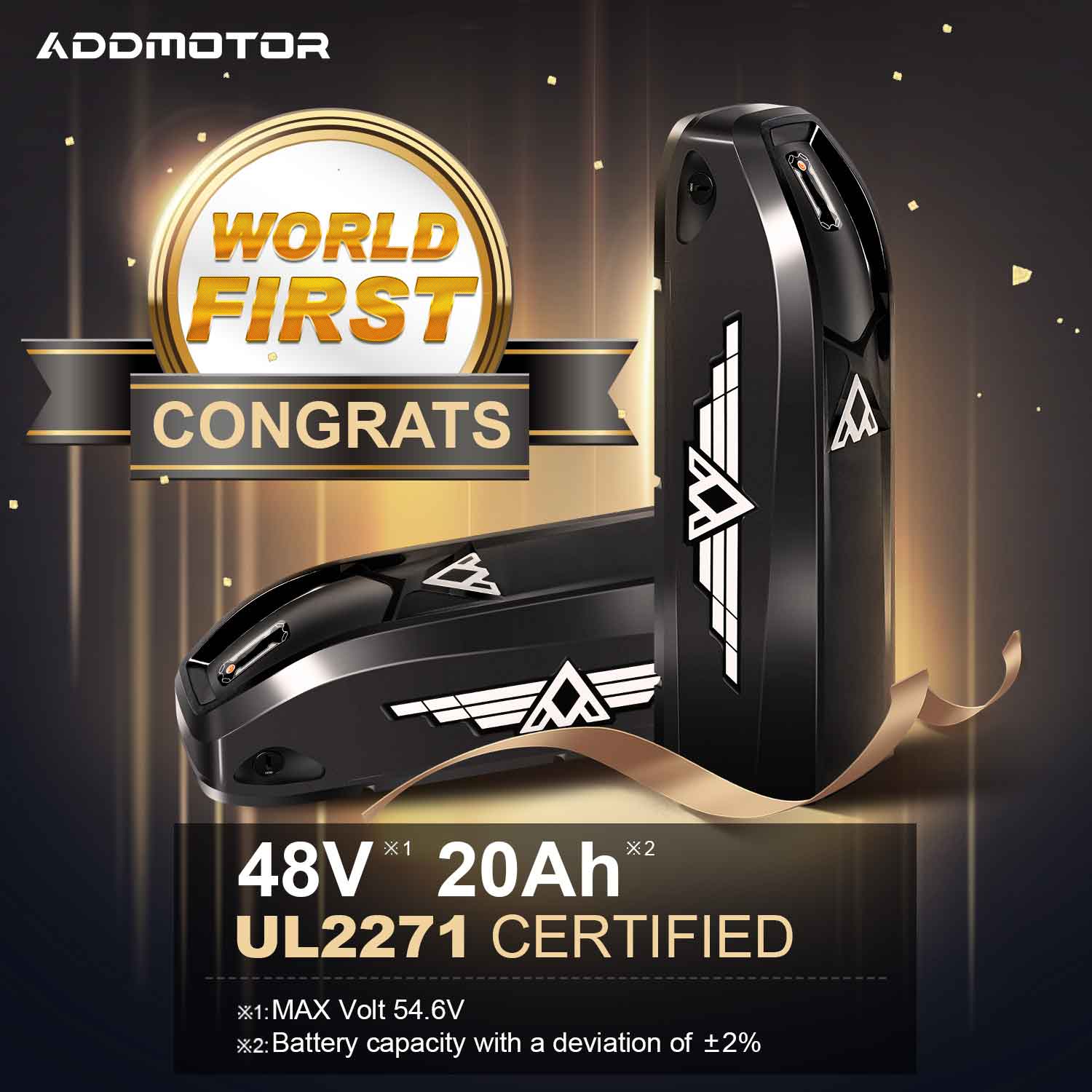 Addmotor UL-2271 Certified Battery